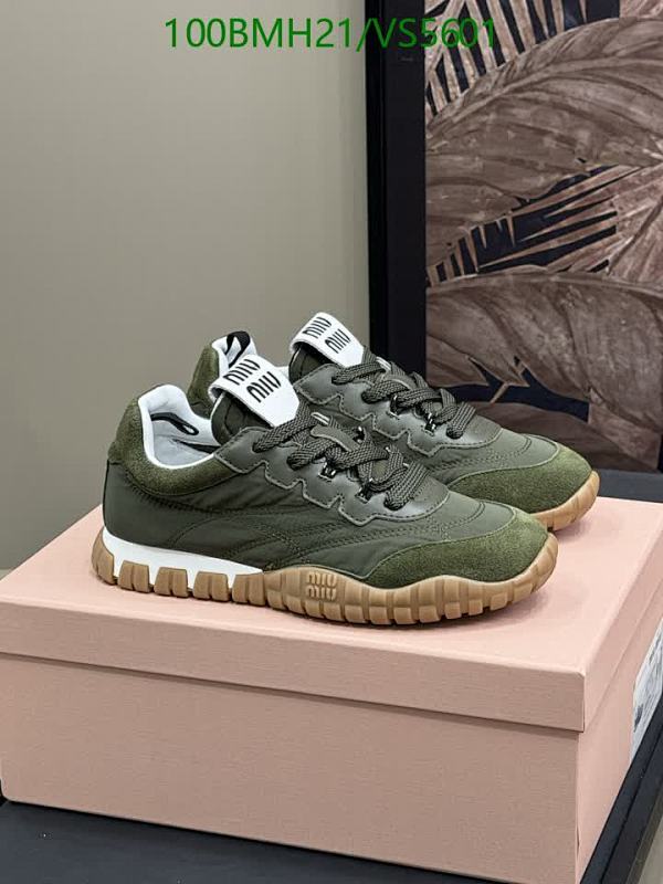 Miu Miu Women's Green Low-Top Sneakers - Comfortable & Stylish Everyday Shoes