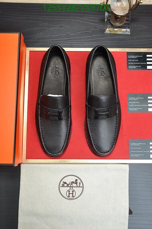 Hermes Men's Black Leather Loafer Shoes - EU 38-45
