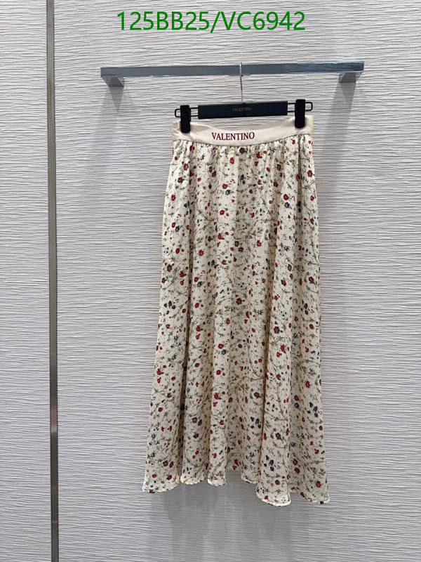 Valentino Women's Floral Print Midi Skirt - Elegant Cotton Blend Skirt