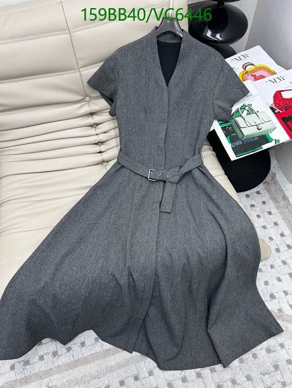 Louis Vuitton Women's V-Neck Belted Maxi Dress - Elegant Polyester Fiber Design