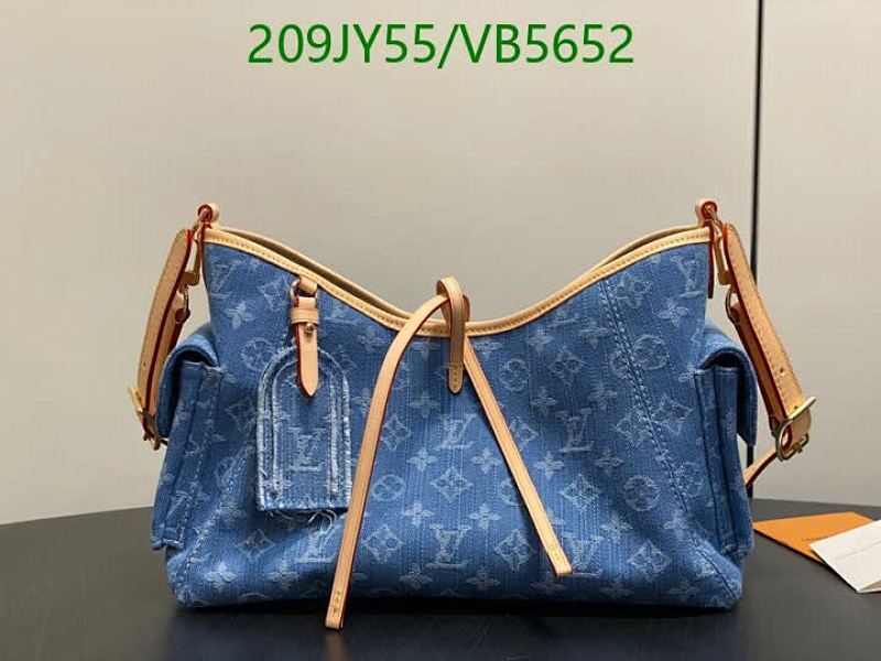Louis Vuitton Denim Monogram Hobo Bag - Stylish & Spacious Shoulder Handbag