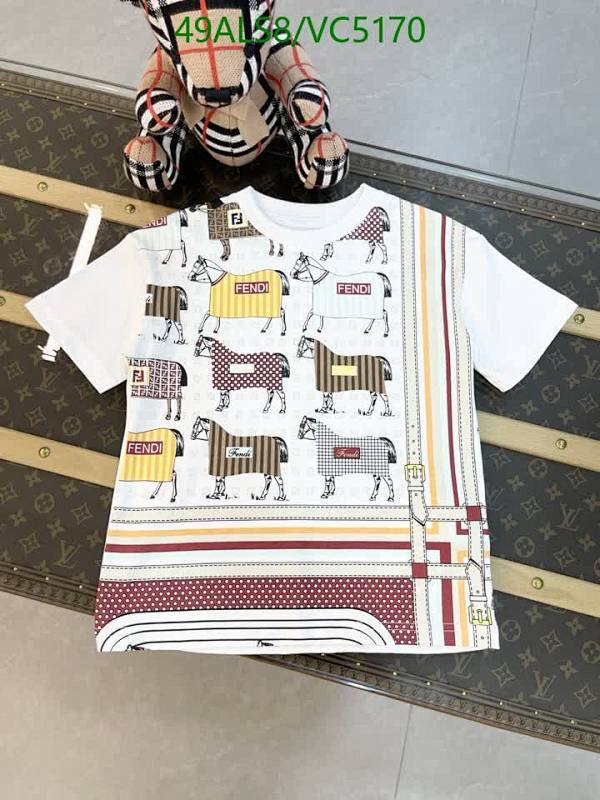 Fendi Kids' Cotton Horse Print T-Shirt - Stylish & Comfortable Casual Wear
