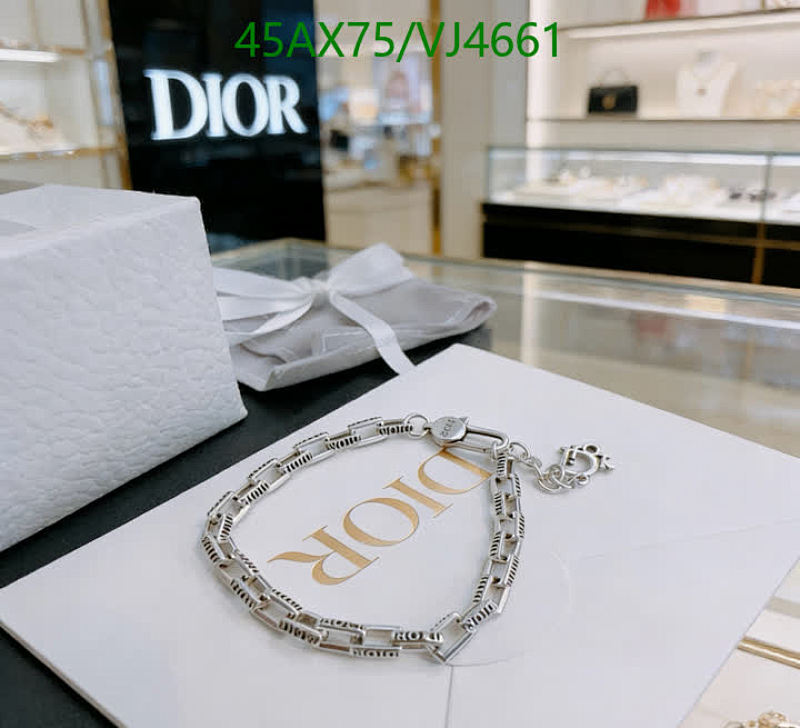 Dior Elegant Silver-Tone Signature Link Bracelet for Women - VJ4661
