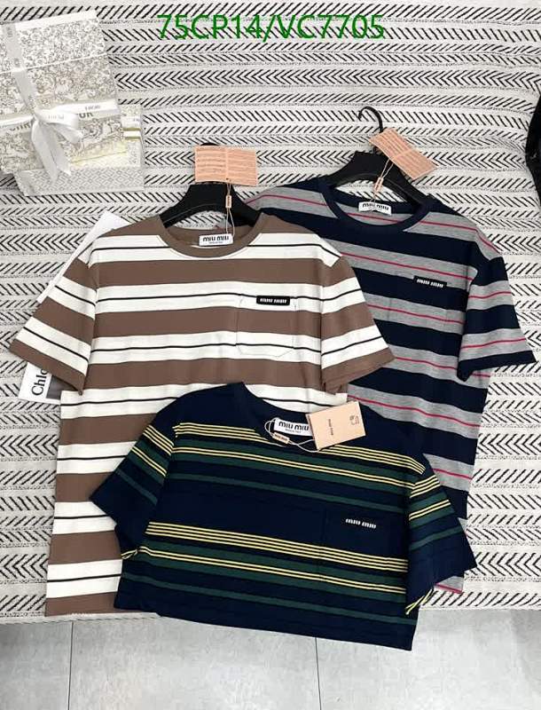 Miu Miu Women's Casual Striped Cotton T-Shirts - Comfortable & Stylish