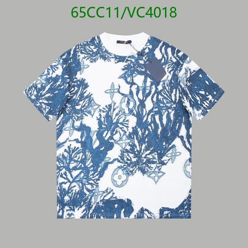 Louis Vuitton Blue and White Monogram Seaweed Print Cotton T-Shirt