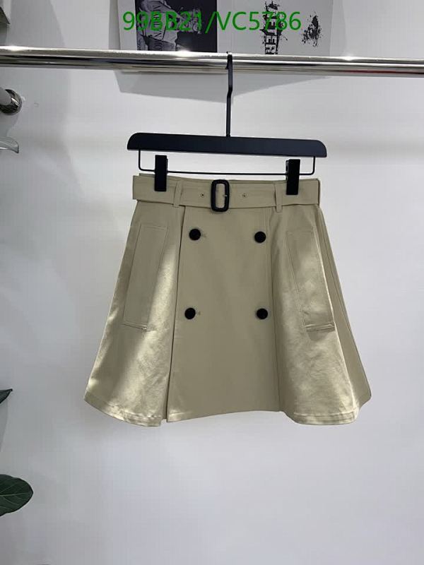 Burberry Women's Double-Breasted A-Line Skirt with Belt - Cotton & Polyester