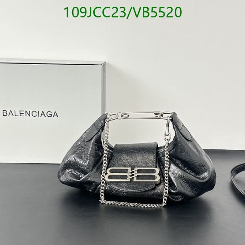 Balenciaga Le Cagole Mini Bag: Black Sheepskin with Silver-Tone Hardware 3 Balenciaga Le Cagole Mini Bag: Black Sheepskin with Silver-Tone Hardware