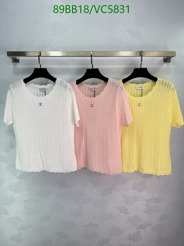 Celine Women's Knitted Short Sleeve Top - Breathable Crochet Design