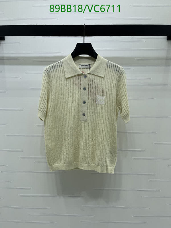 Miu Miu Knitted Short Sleeve Polo Shirt for Women - Elegant & Comfortable