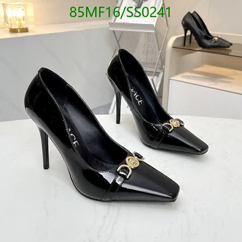 Versace Women's Black Patent Leather High Heel Pumps