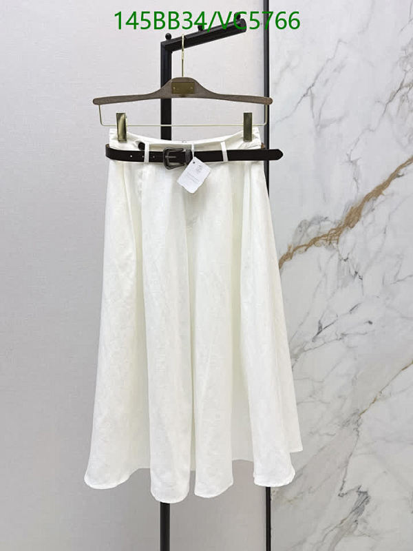 Brunello Cucinelli Women's White Midi Skirt with Belt - Elegant & Flowy