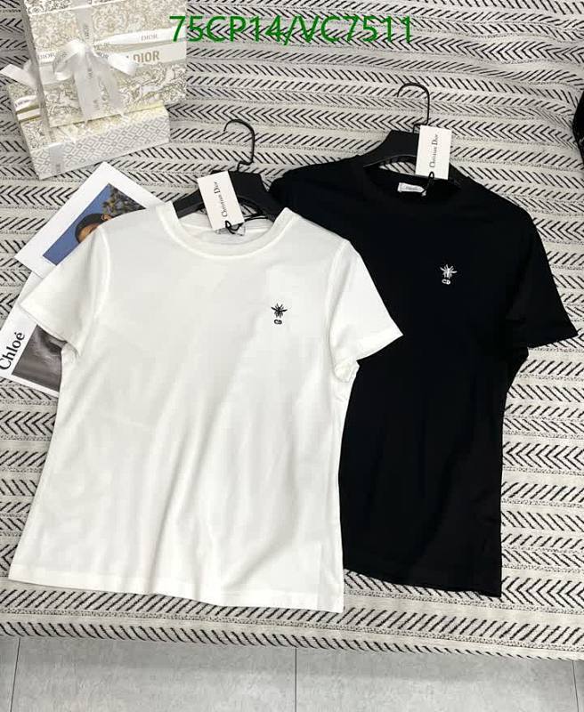 Dior Unisex Cotton T-Shirt with Iconic Bee Embroidery - Classic Black & White