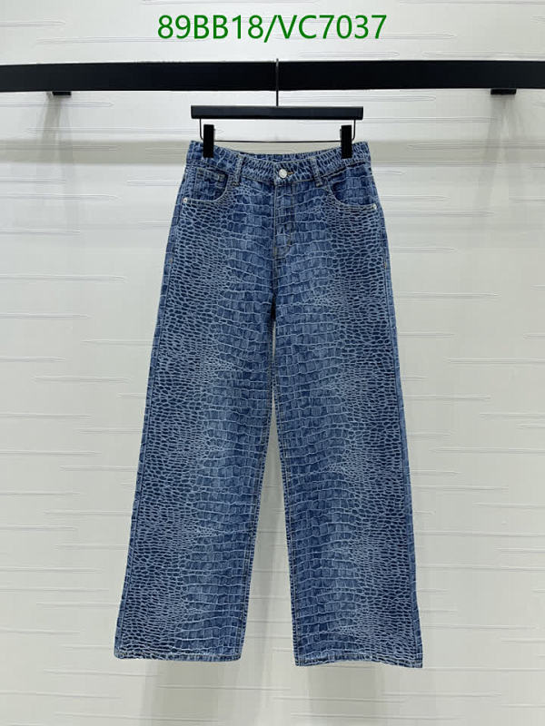 Chanel Alligator Pattern Denim Jeans - Stylish Wide-Leg Trousers for Women 33 Chanel Alligator Pattern Denim Jeans - Stylish Wide-Leg Trousers for Women