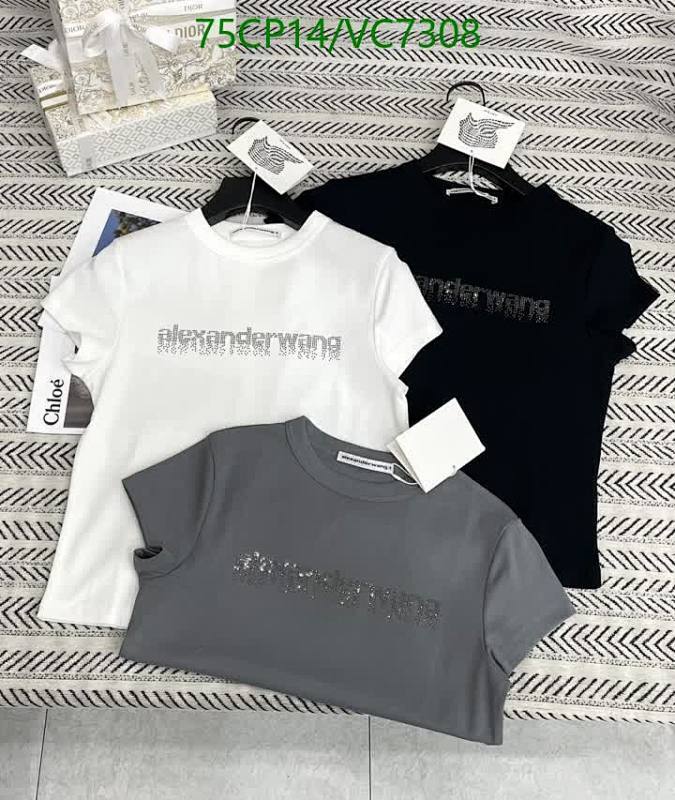 Alexander Wang Women's Cotton Rhinestone Logo Short Sleeve T-Shirt