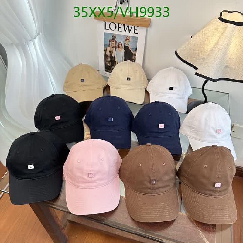 Acne Studios Classic Twill Baseball Cap - Unisex Face Logo Adjustable Hat