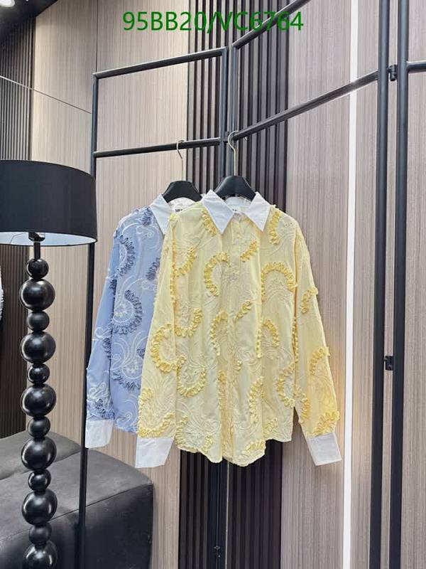 MM6 Maison Margiela Women's Embroidered Cotton Button-Down Blouse 23 MM6 Maison Margiela Women's Embroidered Cotton Button-Down Blouse