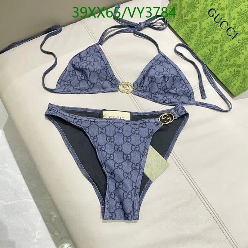 Gucci GG Monogram Triangle Bikini Set - Stylish Blue Swimsuit for Women