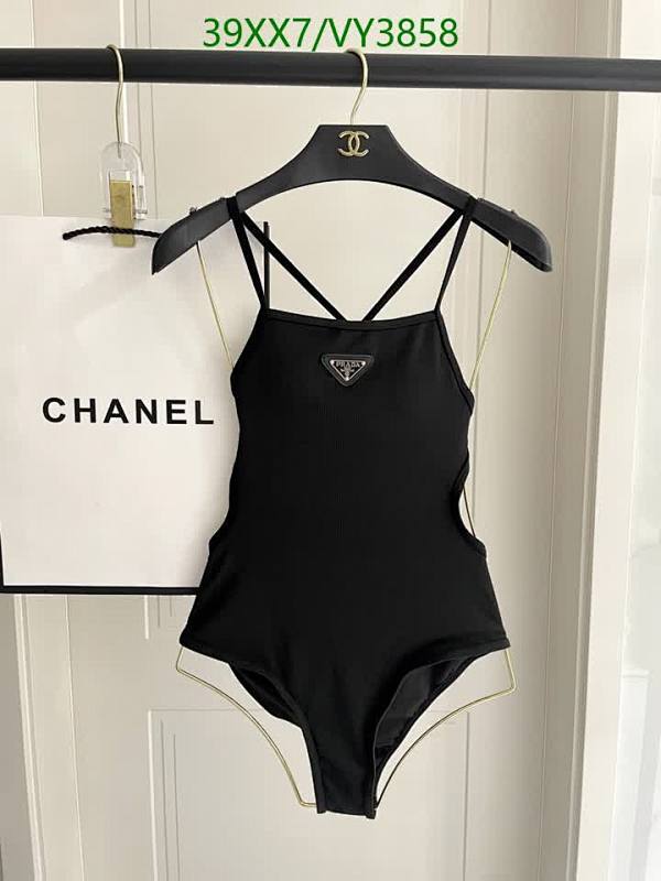Prada Black One-Piece Swimsuit with Triangle Logo - Stylish Beachwear 7 Prada Black One-Piece Swimsuit with Triangle Logo - Stylish Beachwear