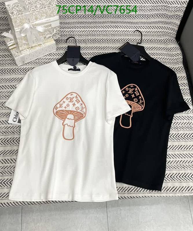 Louis Vuitton Mushroom Print Cotton T-Shirt for Men - Short Sleeve Casual Top