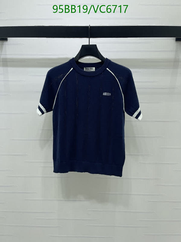 Miu Miu Women's Knitted Wool Short Sleeve Top - Stylish & Comfortable