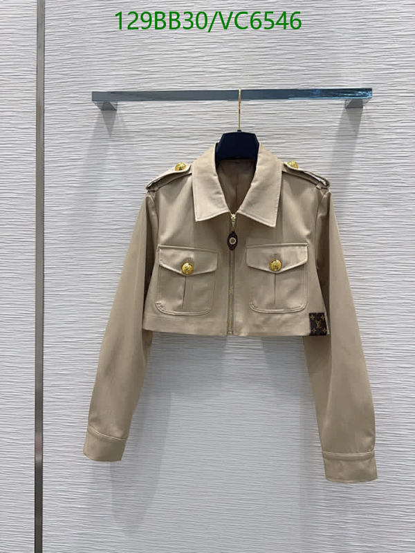 Louis Vuitton Cropped Khaki Jacket - Stylish Women's Outerwear with Gold Details
