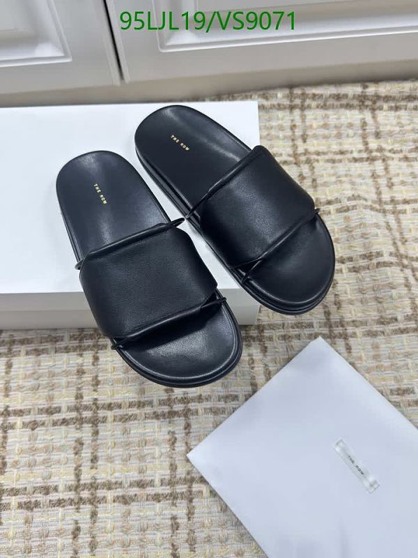 The Row Women's Black Calf Leather Slide Sandals EU 35-41