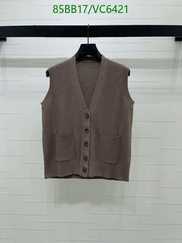 Loro Piana Women's Sleeveless Knitted Wool Cardigan Vest with Pockets