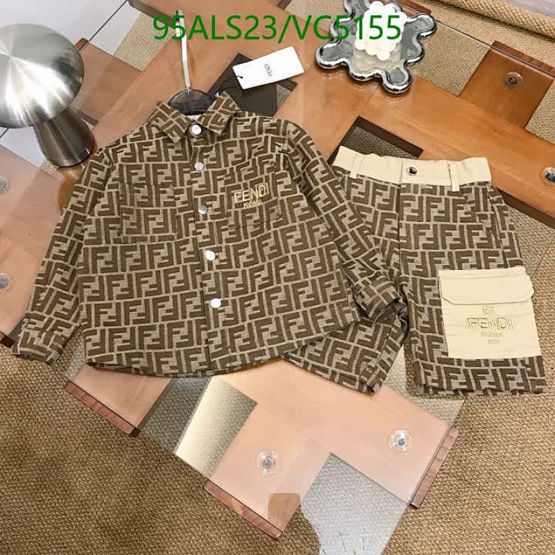 Fendi Kids Logo Print Denim Shirt and Shorts Set - Stylish Children's Outfit