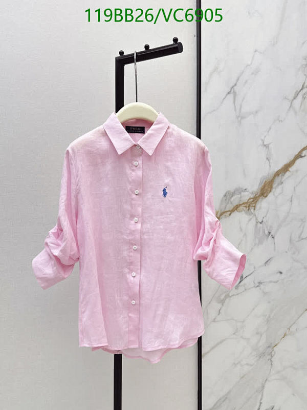 Ralph Lauren Women's Linen Long Sleeve Button-Down Shirt - Pink