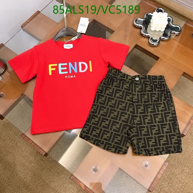 Fendi Kids' Logo T-Shirt & FF Motif Shorts Set - Comfortable Cotton Blend