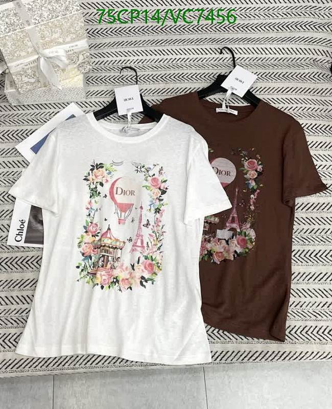 Dior Elegant Floral & Eiffel Tower Print Cotton T-Shirt, Premium Comfort