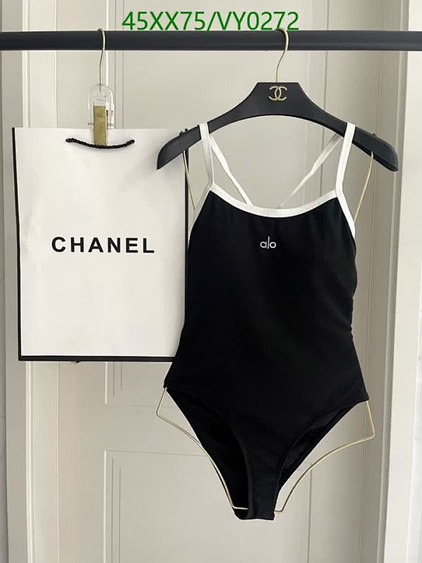 Alo Yoga Ribbed One-Piece Swimsuit - Classic Black & White Design