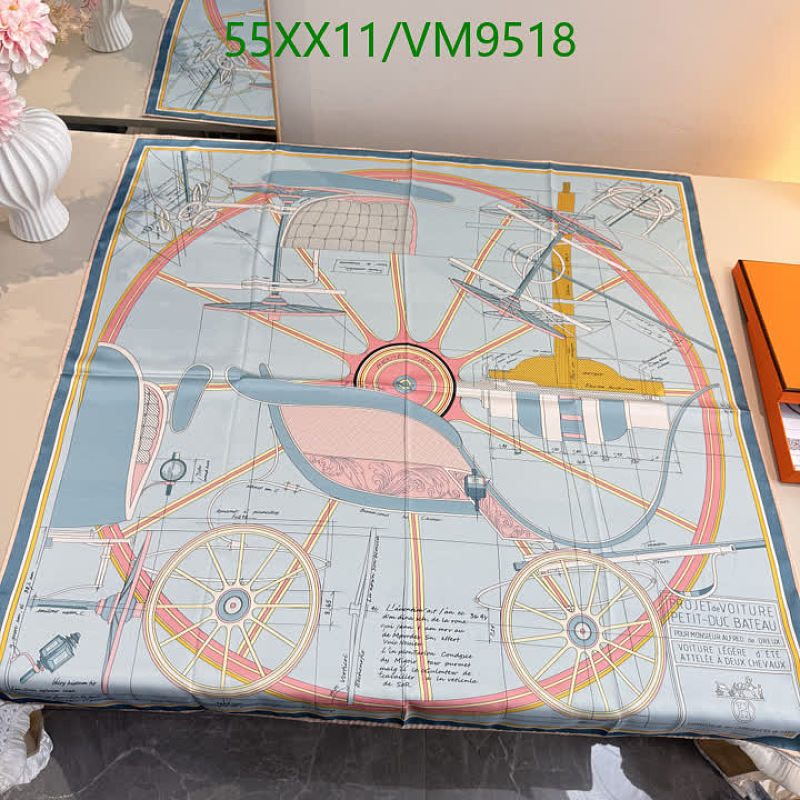 Hermès Silk Scarf VM9518 - Luxurious 90x90CM Design for Elegant Wardrobes