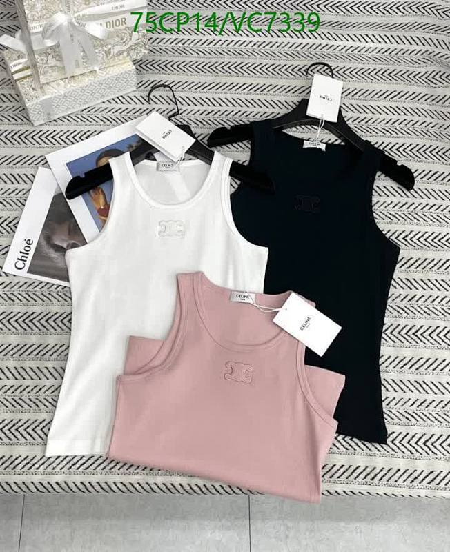 Celine Women's Triomphe Ribbed Cotton Tank Top - Classic & Comfortable