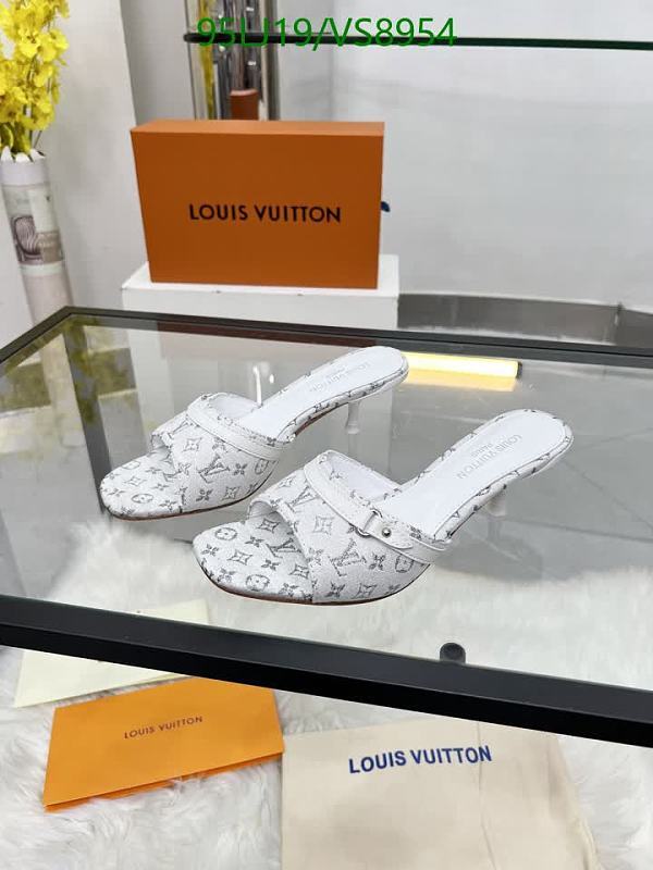 Louis Vuitton Women's White Monogram Denim Heeled Mules - EU 35-42