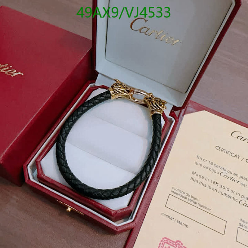 Cartier Dragon Head Leather Bracelet - 18K Gold Plated Luxury Jewelry