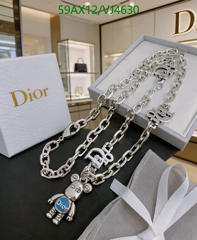 Dior Charm Bracelet with Bear Pendant - Adjustable Silver-Tone Chain for Women