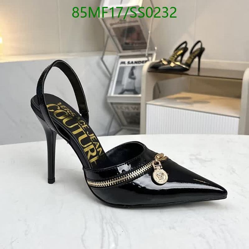 Versace Women's Black Patent Leather Zipper Stiletto Heels