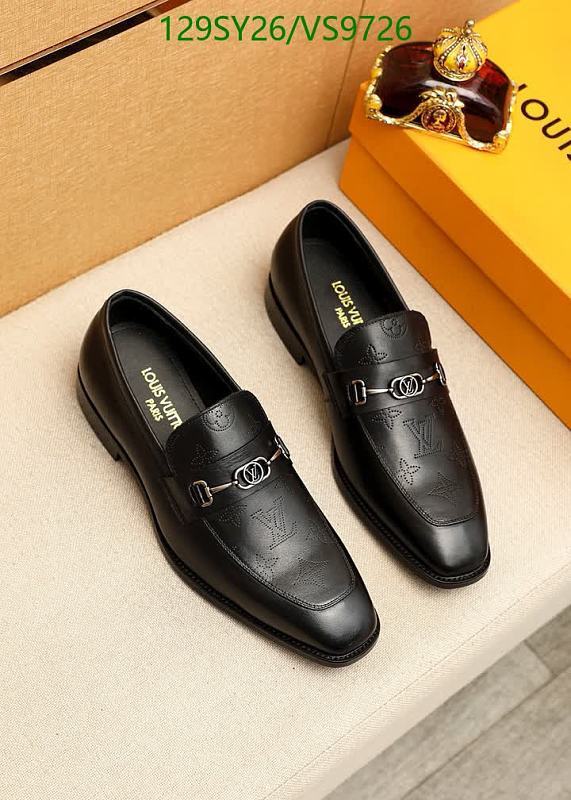 Louis Vuitton Men's Black Calf Leather Loafers with Signature Monogram