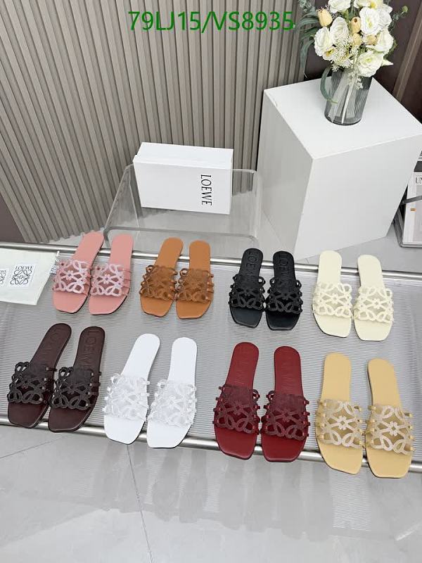 Loewe Women's Genuine Leather Flat Slide Sandals - Various Colors