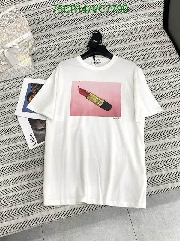 Yves Saint Laurent Women's Cotton T-Shirt - Lipstick Graphic Print