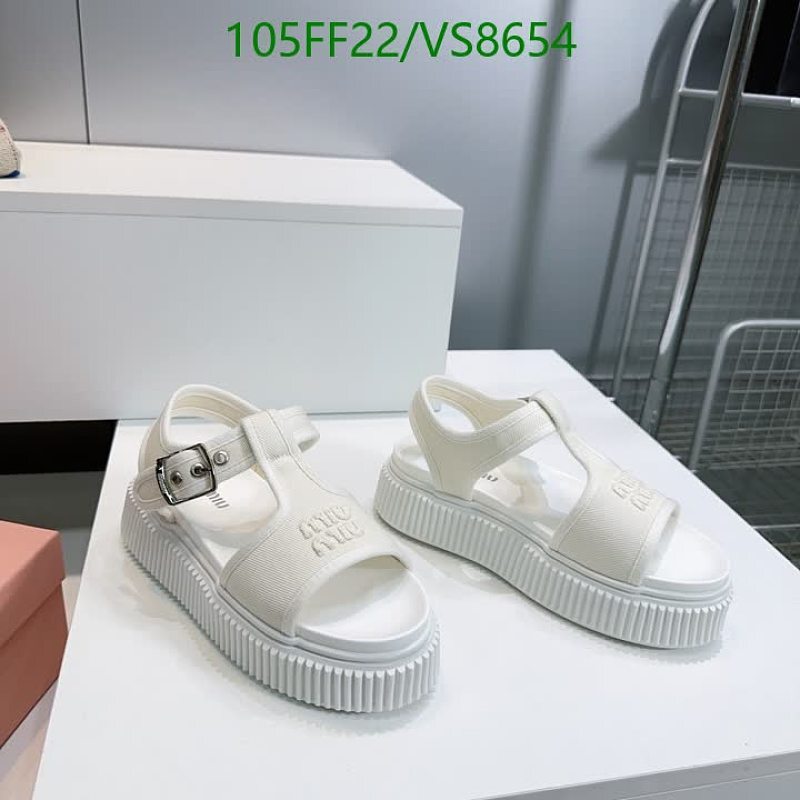 Miu Miu Women's White Canvas Platform Sandals - EU 35-40
