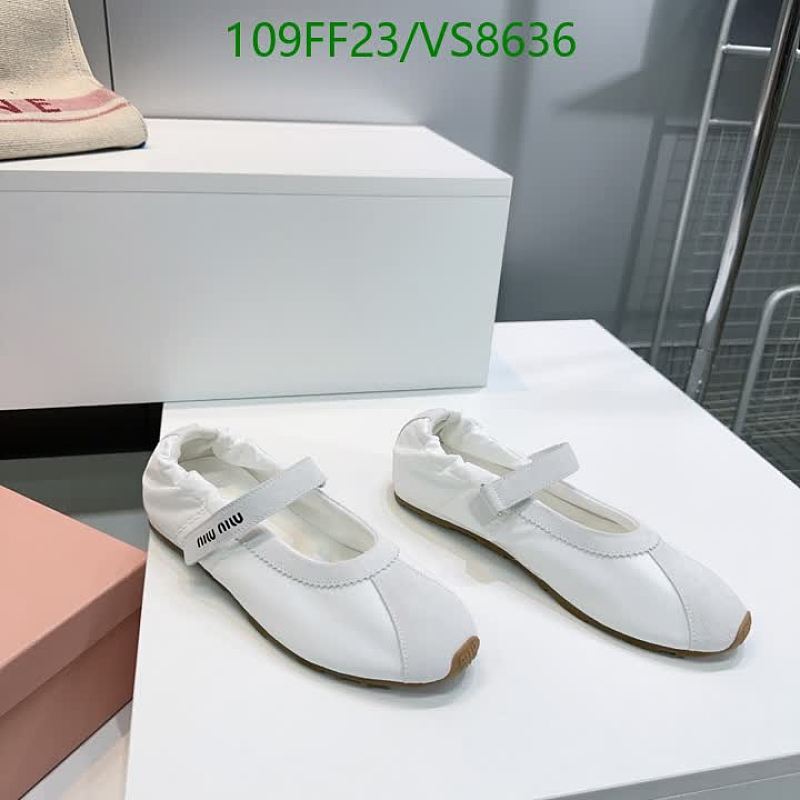 Miu Miu Women's White Nylon & Suede Mary Jane Ballet Flats - EU 35-40