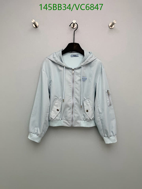 Prada Women's Light Blue Nylon Hooded Bomber Jacket - Stylish & Versatile