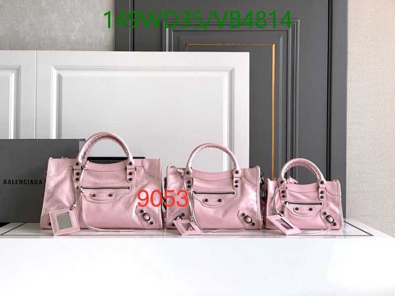 Balenciaga Pink Neo Cagole City Bag - Genuine Leather Shoulder & Handbag