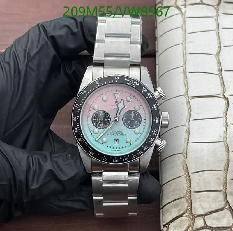 Tudor Chronograph Automatic Mechanical Watch with Stainless Steel Band