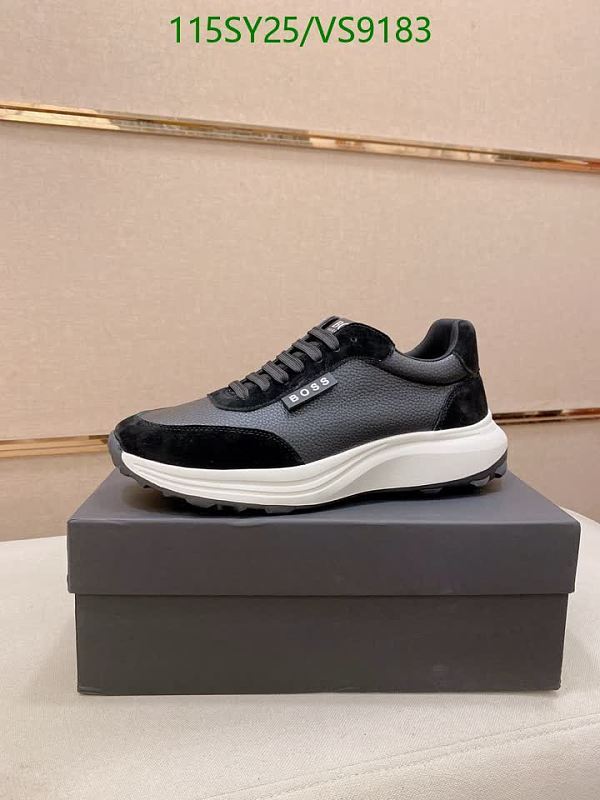 BOSS Men's Black Leather Low-Top Sneakers - EU 38-45