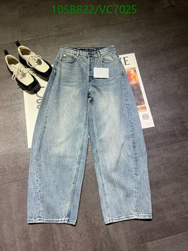 Alexander Wang Women's Distressed Denim Jeans - Loose Fit, Light Wash