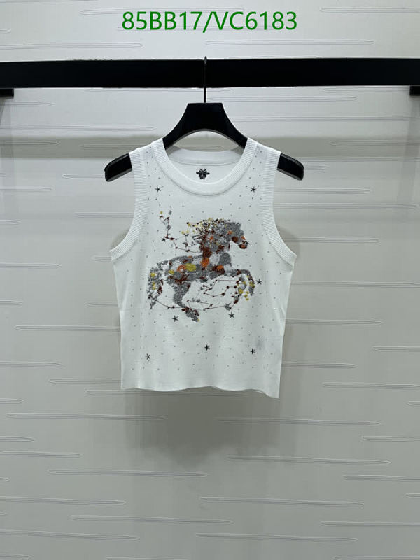Dior Knitted Tank Top with Embellished Horse Design for Women