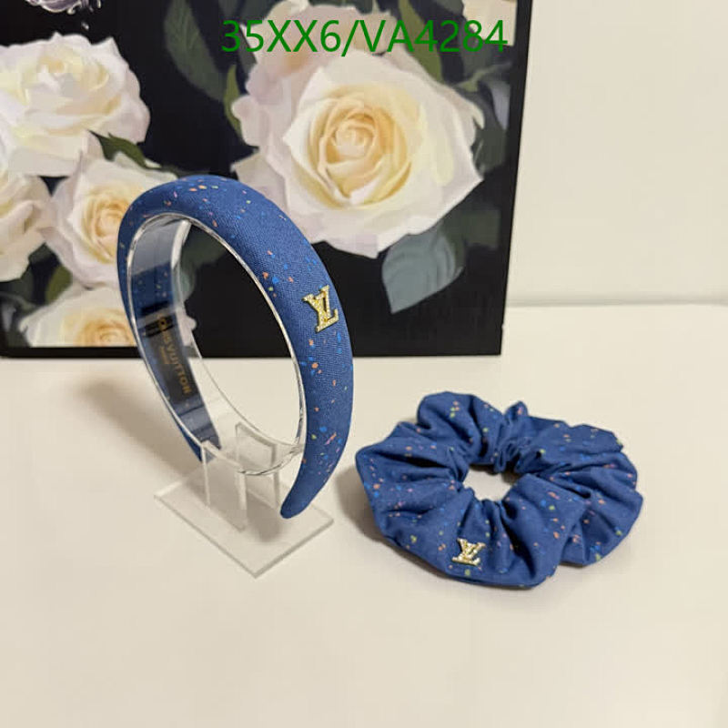 Louis Vuitton Blue Headband & Scrunchie Set - Chic Hair Accessories for Women